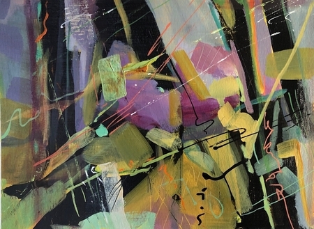 Greening Up/ Dancing in Green Diptych